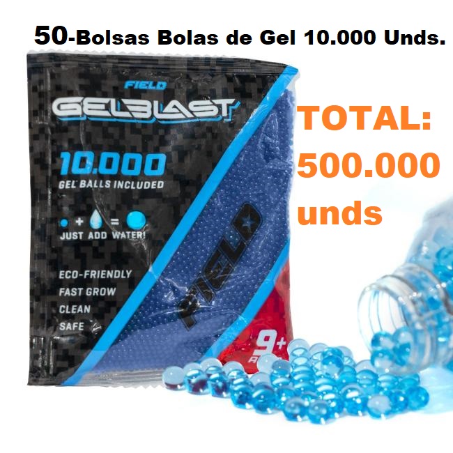50 - Bolsas  Bolas de Gel 10.000 Unds.  ( 50 x 10.000unds)  - Solo disponible en la opción prepago. Envió Gratis 2/4 Dias.*